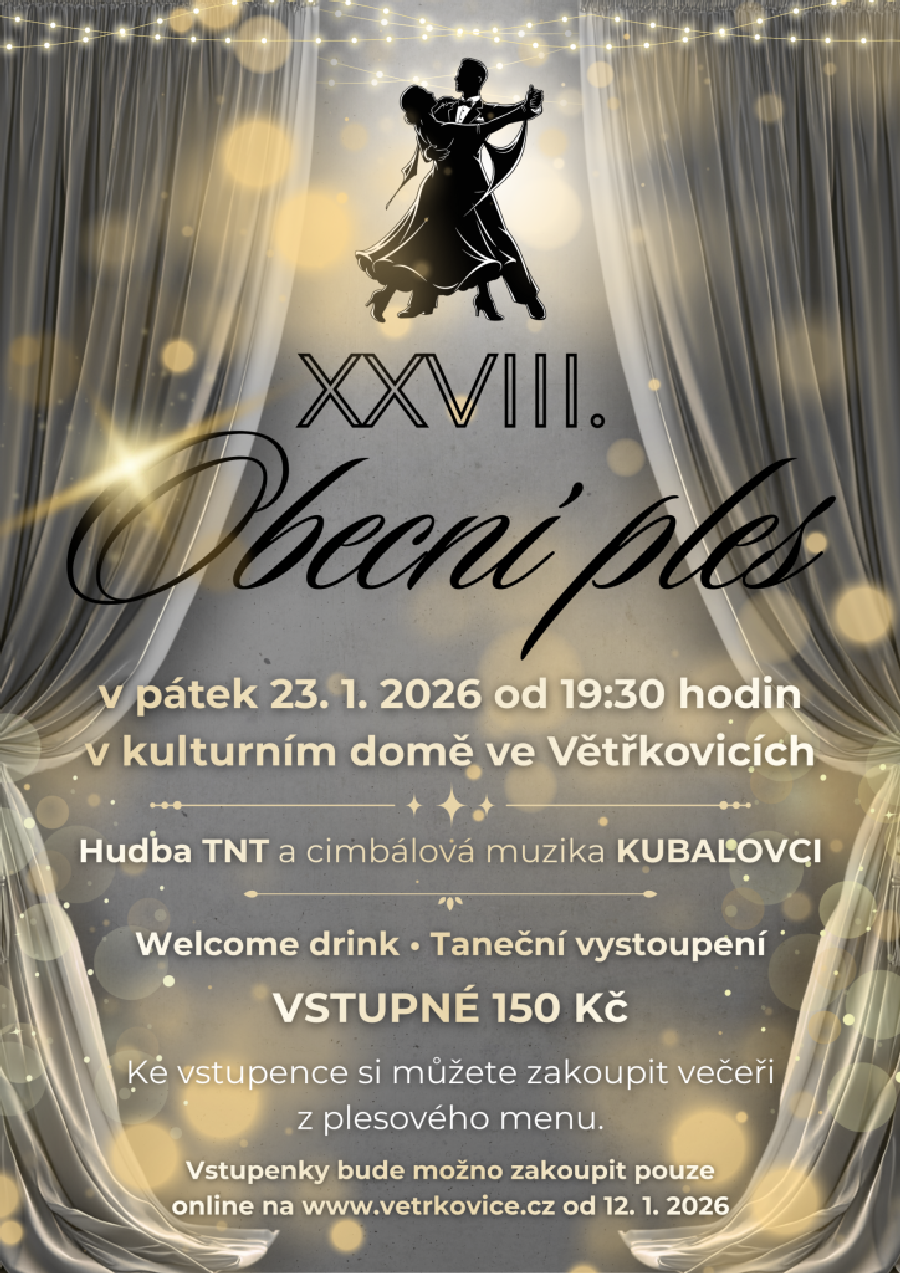 Úvodní obrázek: Ples obce Větřkovice